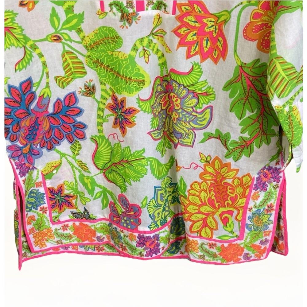 Gretchen Scott Glorious Split Neck Tunic Top & Pants Women’s Floral Small - Picture 5 of 16